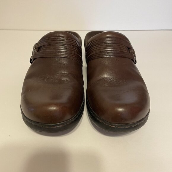 Clarks Shoes Womens 9.5M Clogs 67375 Brown Leather - Picture 2 of 6